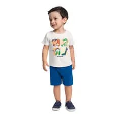 Conjunto Camiseta Dino Bermuda Bee Loop