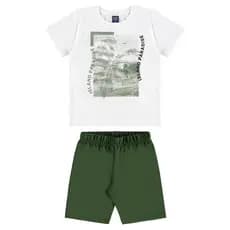 Conjunto Camiseta Bermuda Moletom Bee Loop