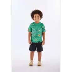 Conjunto Camiseta Dinos Bermuda Up Baby