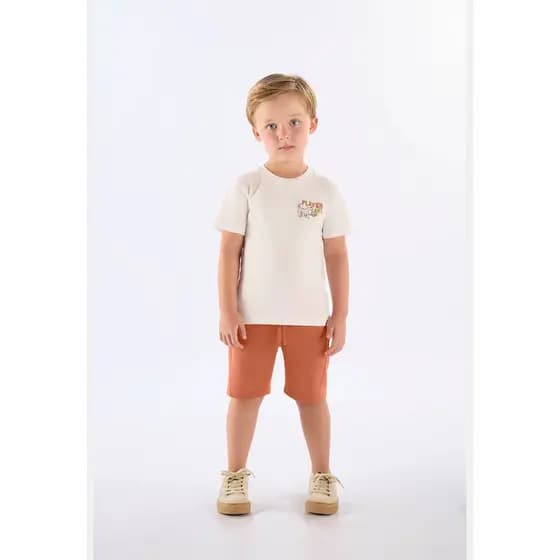 Conjunto Camiseta Estampada Bermuda Up Baby
