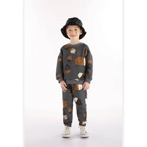 Conjunto Infantil Masculino com Blusão e Calça Nozes Três e Já