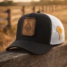 Boné Trucker Brasão De Nossa Senhora Country Masculino Feminino Ajustavel Telinha Aba Curva Original