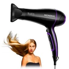SECADOR DE CABELO MONDIAL SCN-01 BLACK PURPLE 127V