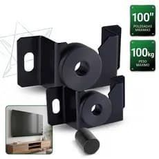 Suporte TV Fixo Universal 10 a 100 Polegadas Parede Ultra Slim Reforçado Suporta 100kg VESA Universal Fácil Instalação