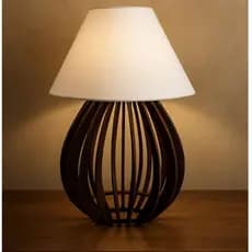 Abajur Luminária de Mesa Quarto Escritório Sala Modelo Bola Cor Preto - 1APB