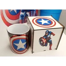 Caneca Cromada Capitão América