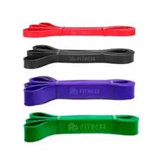 Kit Super Band 4 Intensidades Elástico Extensor 208cm - RB Fitness