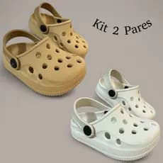 Kit 2 Pares Sandália Infantil Menino Injetado Detalhe Lateral Solado Antiderrapante Macio Confortável Moderno