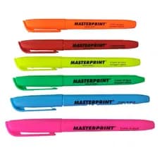 kit 6 Caixas De Marca texto Neon Masterprint 72 Marca textos