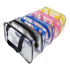 Nécessaire Feminina Transparente Média Organizador Cosméticos, Perfeita Para Enfemeiros.