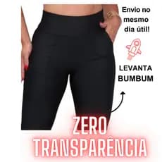 Calça Montaria Feminina Flanelada Calca Legging Cintura Alta  Zero Transparência Com Bolso