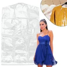 Kit 100 Capas Plásticas Para Roupas Terno Lavanderia 60 x 95cm