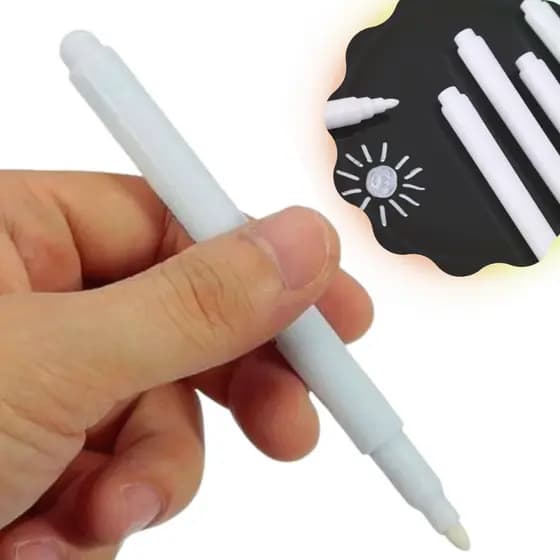 Caneta Giz Líquido Branca Para Quadro Preto Organização