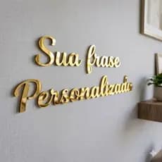 Frase Personalizada Em Acrílico Espelhado