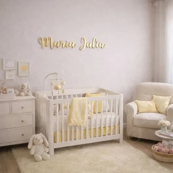 Nome Acrílico Espelhado Personalizado Quarto e Sala Decoração