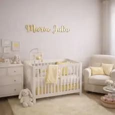 Nome Acrílico Espelhado Personalizado Quarto e Sala Decoração