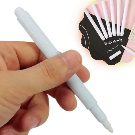 Kit 5 Canetas Giz Líquido Branca Para Quadro Preto Decoração
