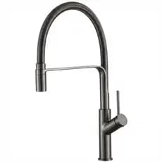 Torneira de Cozinha Gourmet Flexível Misturador Monocomando Premium Dubai Grafite