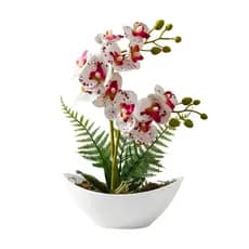 Arranjo De Orquídea Artificial Toque Natural Luxo Decoração