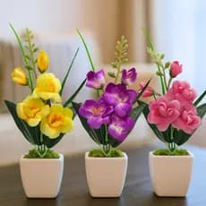 Arranjo De Flores Orquídeas Artificiais Decorativas Kit Atacado