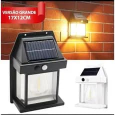 Luminária Solar Led Arandela Vintage Sensor de Presença