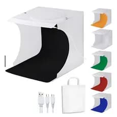 Mini Estudio Fotográfico Com Luz Led Photo Studio Usb Portatil Foto Lego