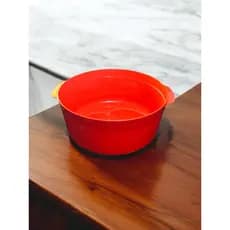 Bacia Com Alça Vermelha 23x09cm Pote Utensilio de Cozinha