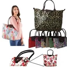 Bolsa Dobrável Sacola Mercado Estampada Diversas Estampas e Cores