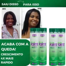 Kit 2 Shampoos Detox E 2 Reconstrutores - Cabelo Forte
