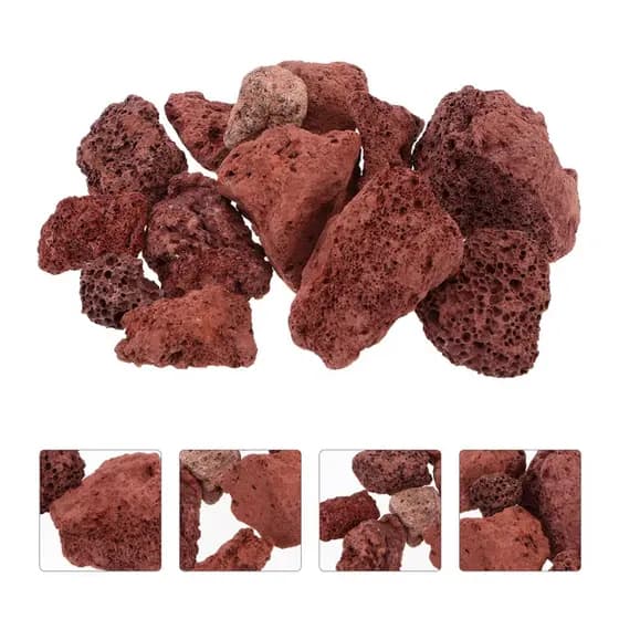 Pedra Vulcanica Marron Para Lareira Churrasqueira Pacote 1kg