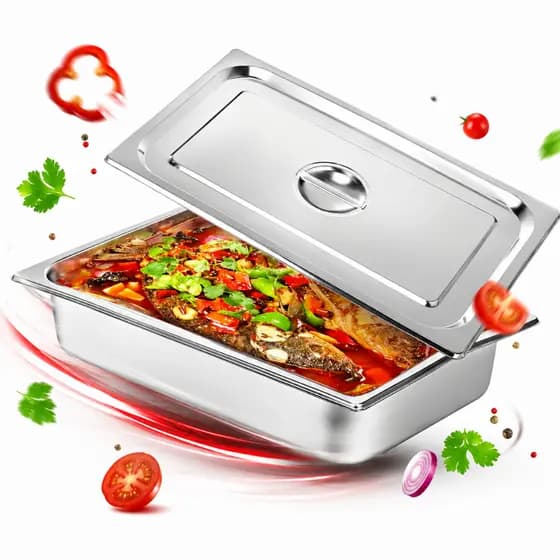 Kit Cuba 1/2x100mm De Inox 304 Com Tampa Restaurante Buffet