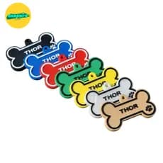 Plaquinha Placa Pet Personalizada Nome + Telefone – Identificação para Cães e Gatos – Segurança e Estilo/Envio imediato