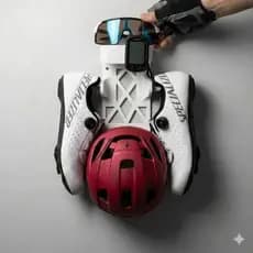 Suporte Organizador de Parede Para Capacete Sapatilha Óculos Ciclocomputador Suporte Bike MTB Speed