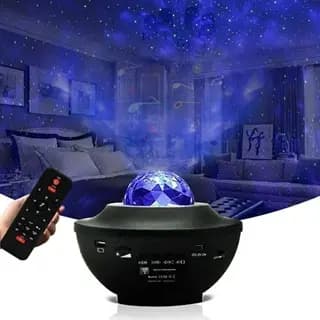 Projetor Luminária Galáxia Música Bluetooth Controle Lâmpada Divertida