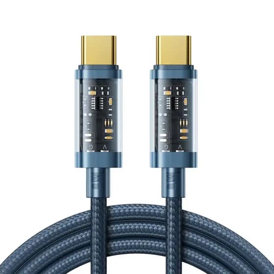 Cabo Usb C 100W Carregamento Ultra Rápido 1,2m Azul Joyroom