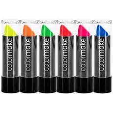 Batom Neon (Brilha na Luz Negra) Colormake - Batom Fluorescente - Maquiagem Artística - Batom Colormake Neon