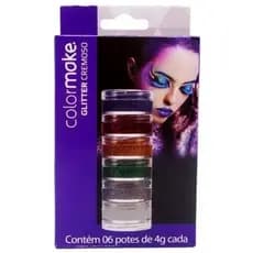 Kit Glitter Facial Colormake Cremoso c/ 6 cores   - Glitter Cremoso  - Glitter Colormake - Maquiagem Artística