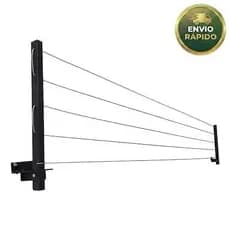 Varal Dobrável De Parede Retrátil Cabo De Aço 20 Metros Reforçado - Envio Imediato