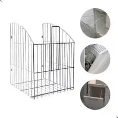 Tulha Basculante Roupas Sujas Branco ou Cromado p/ Armário 20 a 45cm Bredal Aço Epóxi | Lavanderia