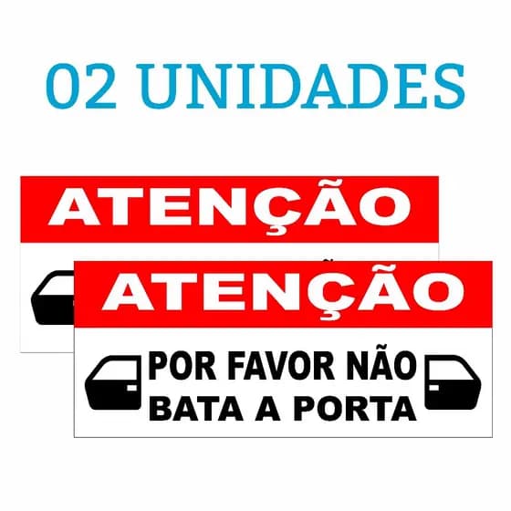 Kit 2 Adesivos Por Favor Não Bater A Porta