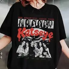 Camiseta T-shirt Unissex Katseye The Beautiful Chaos Tour