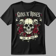 Camiseta Banda Guns N' Roses Vintage Rock Unissex Premium - Envio Imediato PROMOÇÃO