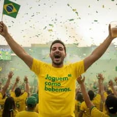 Camiseta Brasil "Joguem Como Bebemos" Camisa Algodão Premium Casual Torcedor Resenha Lançamento 2026