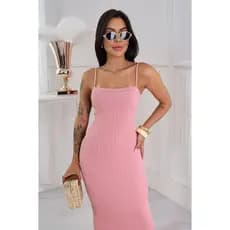 Vestido Midi Tricô Modal Premium Amarração Costas Moda Novo