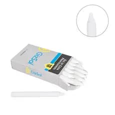 Kit 12 Un Caixa Giz Lápis Estaca Branco 83003B Giz Sol