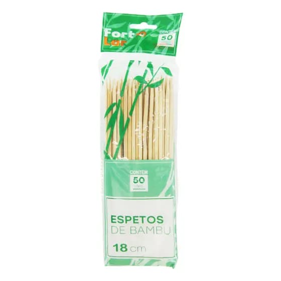 Espeto para Churrasco 18cm Bambu 1959 Fort lar - 50UN