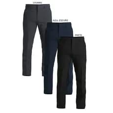 Kit com 3 Calças Sociais Masculinas Modelagem Clássica