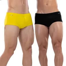 Kit com 2 sungas cavada masculina de praia adulto diversas cores verão
