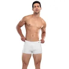 Sunga Boxer Branca Moda Praia Verão 2026