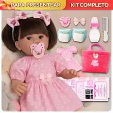 Bebê Reborn Realista 100% Silicone Vários Itens Bolsa Maternidade